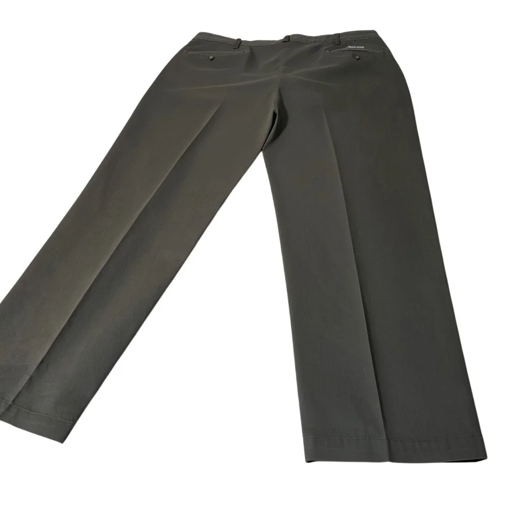 VTG Polo Ralph Lauren Chino Pants Mens 40x32 Olive Green Pleated Cotton Trousers